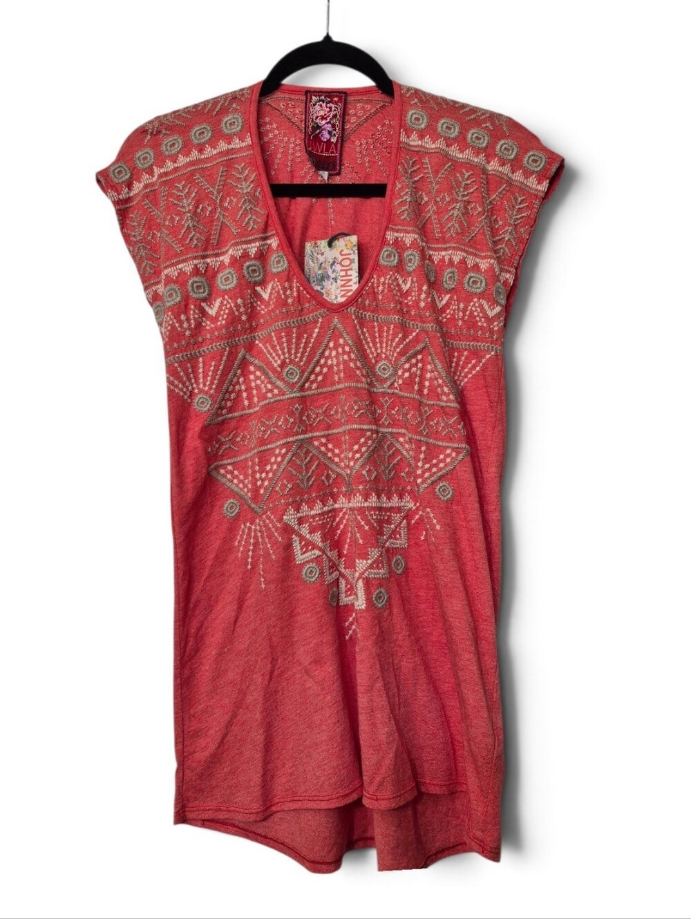 Johnny Was NWT  JWLA Colette Deep Scoop Neck Tee XS